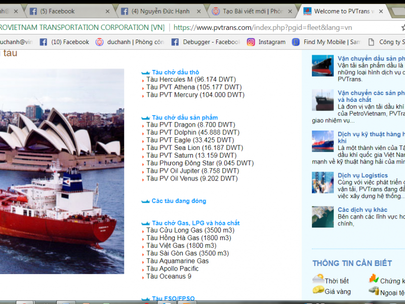 CÔNG TY DỊCH VỤ QUẢN LÝ TÀU THUỘC TỔNG CÔNG TY CỔ PHẦN VẬN TẢI DẦU KHÍ - PVTRANS TUYỂN SINH VIÊN TỐT NGHIỆP NGÀNH HÀNG HẢI